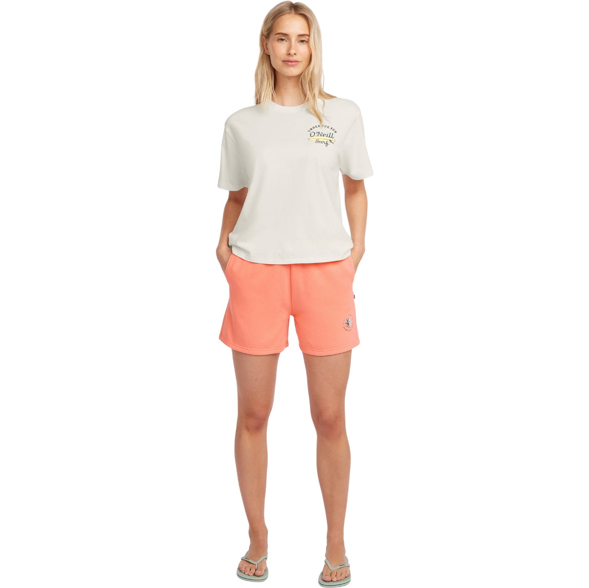 2026 O'Neill Womens Boxy Back Print T-Shirt 1850254 - Snow White